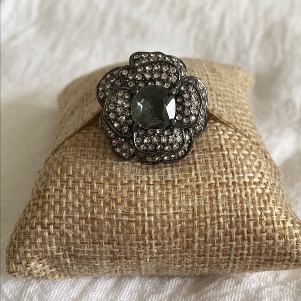 Stella and Dot “Belle Fleur” Ring in Hematite
